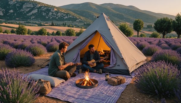 Découvrez la beauté de la nature en campant en amoureux dans les champs de lavande de la Drôme provençale