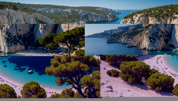 Les plus belles criques et plages de sable blanc dans un camping aux Calanques de Marseille